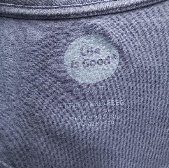 Life is Good crusher tee xxxl blue v neck long sleeve - Picture 4 of 4
